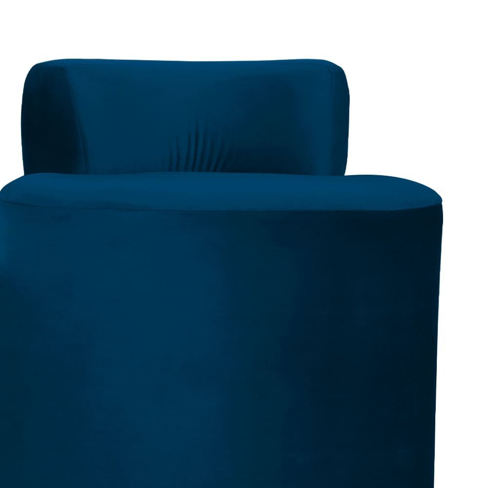 Puff Athena Veludo Azul Marinho - Belliv Decor - 3