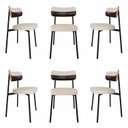 Ver imagem 1 de Cadeira Fixa com 4 Pés 50 X 44,7 X 83,8 Cm com 6 Unidades Alloa