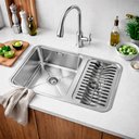 Ver imagem 2 de Kit Cuba Dupla Gourmet 64x40 Inox 304 com Torneira Brinovar Luxo
