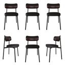 Ver imagem 1 de Cadeira Fixa com 4 Pés 50 X 44,7 X 83,8 Cm com 6 Unidades Alloa