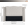 Cabeceira Barrattiel Queen Size Linho Bege Estofada 1,60m CS Cabeceiras BARRATTIEL QUEEN SIZE 10001 - 4