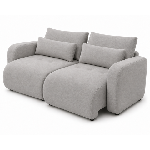 Sofá Retrátil e Cama Is 002 com Molas Ensacadas e Espuma D33:Linho Cinza/2,3