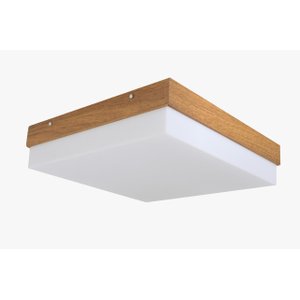 Plafon Madeira Louro Freijo 35cm Mdf Led 12w
