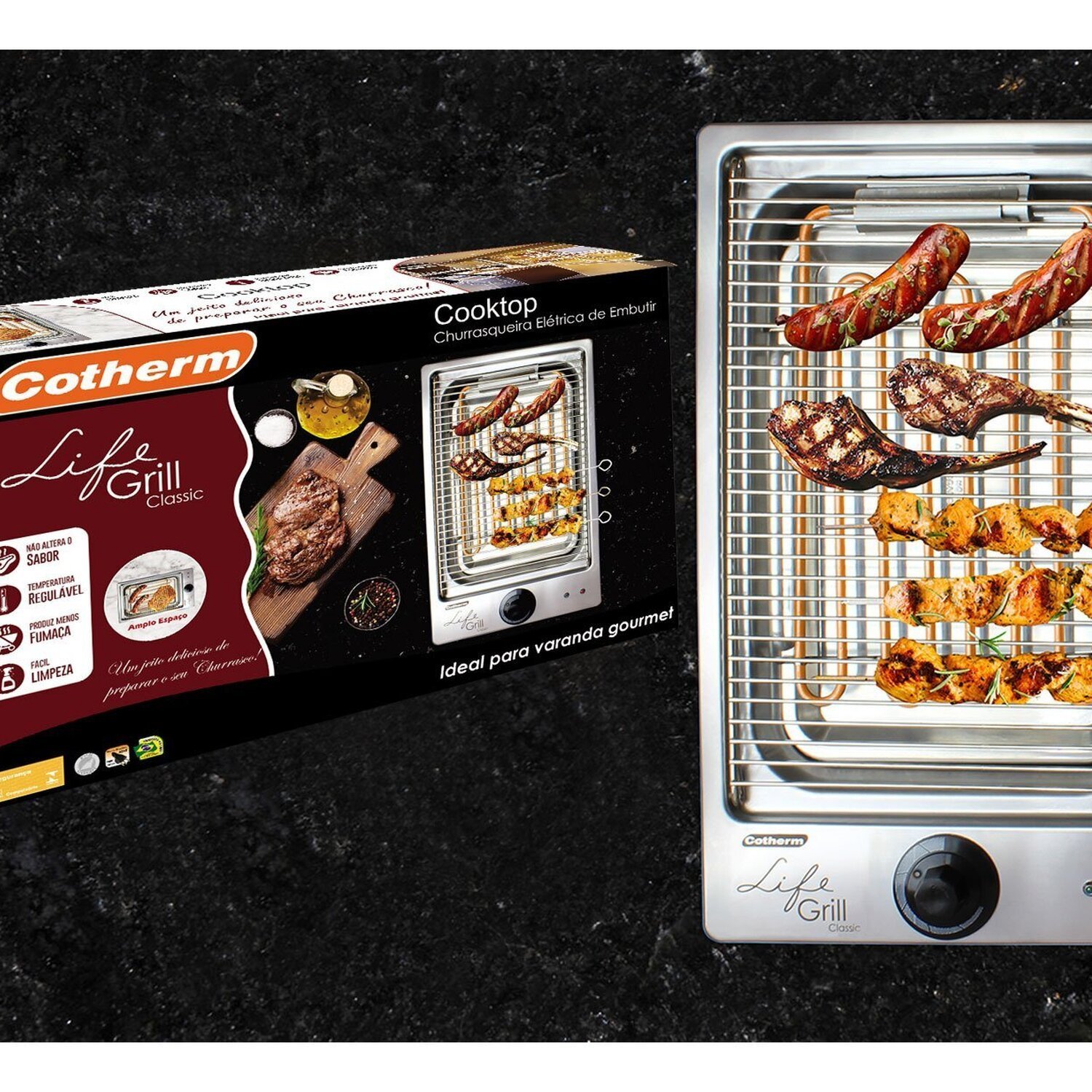 Churrasqueira Elétrica de Embutir Life Grill Cooktop 220v Cotherm - 2