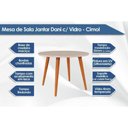 Ver imagem 3 de Conjunto: Mesa Sala Jantar Dani C/ Tampo Madeirado C/ Vidro 110cm e 4 Cadeiras Clarice Nature/suede