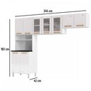 Ver imagem 3 de Cozinha de Aço Compacta Diamante 9 Portas com Vidro Branco 818444 - Telasul