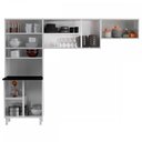 Ver imagem 2 de Cozinha de Aço Compacta Diamante 9 Portas com Vidro Branco 818444 - Telasul