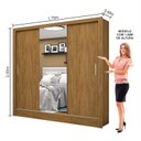 Ver imagem 5 de Guarda-roupa Casal 3 Portas com Espelho Santiago Plus Espresso Móveis
