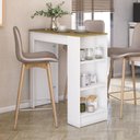 Ver imagem 3 de Bancada Balcão de Cozinha com Nichos 90cm Multimóveis CR20535 Branco/Mel