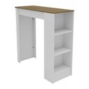 Ver imagem 1 de Bancada Balcão de Cozinha com Nichos 90cm Multimóveis CR20535 Branco/Mel