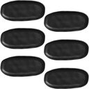 Ver imagem 1 de Kit 6 Travessas Rasas 16,5x8cm Cerâmica Preta Porto Brasil Mesa Buffet Sushi Orgânica