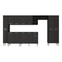 Ver imagem 5 de Armário Cozinha Modulada Completa 329,5cm Pequim Top Multimóveis Mp3755 Preto