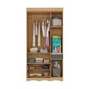 Ver imagem 5 de Guarda-roupa Infantil 92cm com Vidro 3 Portas e 2 Gavetas Doçura Multimóveis Mp4492 Madeirado/