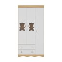 Ver imagem 7 de Guarda-roupa Infantil 92cm com Vidro 3 Portas e 2 Gavetas Doçura Multimóveis Mp4492 Madeirado/