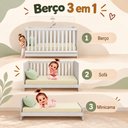 Ver imagem 7 de Quarto de Bebê Completo com Berço Americano 3 em 1 e Colchão Incluso Flor Multimóveis MP4945