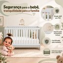 Ver imagem 3 de Quarto de Bebê Completo com Berço Americano 3 em 1 e Colchão Incluso Flor Multimóveis MP4945