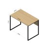 Mesa de Escritório Retangular Indus Economica 100cmx60cmx74cm - Preto - Escrivaninha, Home Office, M - 3