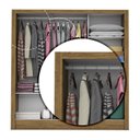 Ver imagem 6 de Guarda-Roupa Casal 3 Portas com Espelho Porto Plus Espresso Móveis Marrom/Cinamomo Branco