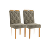 Kit 2 Cadeiras Diamante Candian JCM Movelaria Cinamomo/Linho 2903 - 1