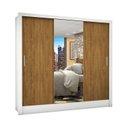 Ver imagem 3 de Guarda-Roupa Casal 3 Portas com Espelho Porto Plus Espresso Móveis Branco/Cinamomo