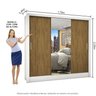 Guarda-roupa Casal 3 Portas com Espelho Porto Plus Espresso Móveis - 4