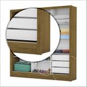 Ver mais imagens de Guarda-Roupa Casal 3 Portas com Espelho Santiago Plus Espresso Móveis Marrom/Cinamomo Branco