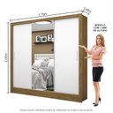 Ver imagem 4 de Guarda-Roupa Casal 3 Portas com Espelho Santiago Plus Espresso Móveis Marrom/Cinamomo Branco