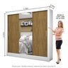 Guarda-roupa Casal 3 Portas com Espelho Santiago Plus Espresso Móveis - 4
