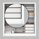 Ver mais imagens de Guarda-Roupa Casal 3 Portas com Espelho Santiago Plus Espresso Móveis Branco/Cinamomo