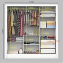 Ver imagem 5 de Guarda-Roupa Casal 3 Portas com Espelho Santiago Plus Espresso Móveis Branco/Cinamomo