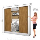 Ver imagem 4 de Guarda-Roupa Casal 3 Portas com Espelho Santiago Plus Espresso Móveis Branco/Cinamomo
