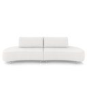 Ver imagem 5 de Sofá Bipartido Sala de Estar Jamaica 260cm Curvo Pés Alumínio Bouclê Branco G52 - Gran Belo