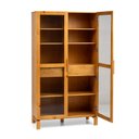 Ver imagem 4 de Cristaleira 2 Portas 2 Gavetas em Madeira Maciça e Vidro Canelado Piazza