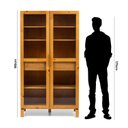 Ver imagem 7 de Cristaleira 2 Portas 2 Gavetas em Madeira Maciça e Vidro Canelado Piazza