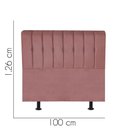 Ver imagem 2 de Cabeceira Estofada Kiara 100cm Solteiro Box Quarto Suede Rose Gold - Gat Magazine