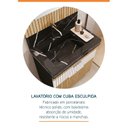 Ver imagem 4 de Bancada de Banheiro Lavatório Slim 60 Kit Ripy 60 Cm com Cuba Esculpida - Blu Lavatórios