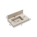 Ver imagem 3 de Bancada Lavatório de Porcelanato com Cuba Esculpida Slim 60 Kit Ripy 60 Cm - Blu Lavatórios
