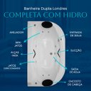 Ver imagem 4 de Banheira Dupla Londres Completo com Hidro em Acrílico - 127v