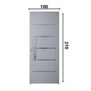 Ver imagem 4 de Porta de Alumínio Lambril Solara com Puxador 100 X 210 Abertura Direita