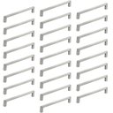 Ver imagem 1 de Kit 25 Puxadores Alça para Móveis 128mm Mano Steel Zamac Portas Gavetas Armários Cozinha Closet