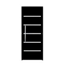 Ver imagem 1 de Porta de Alumínio Lambril Solara Preta com Puxador 80 X 210 Abertura Direita