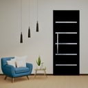 Ver imagem 2 de Porta de Alumínio Lambril Solara Preta com Puxador 90 X 210