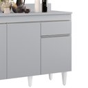 Ver imagem 7 de Balcão de Cozinha com Tampo 120cm 3 Portas Arizona Cinza Claro - Lumil