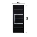 Ver imagem 4 de Porta de Alumínio Lambril Solara Preta com Puxador 100 X 210