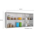 Ver imagem 4 de Armário Aéreo Evidence 3 Portas 120cm com Prateleira - Poliman Móveis