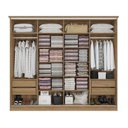 Ver imagem 4 de Guarda Roupa Casal 4 Portas de Correr e 4 Gavetas N565 Canela/macadamia - Kappesberg
