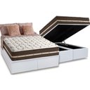 Ver imagem 1 de Cama Box Baú King: Colchão Molas Anjos Superlastic Classic + Base Crc Courano White(193x203)
