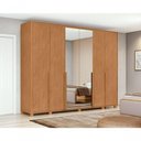 Ver mais imagens de Guarda Roupa Casal Imperatore 6 Portas de Bater 6 Gavetas MDF com Espelhos Amendoa Clean Móveis