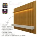 Ver imagem 4 de Home para TV Ripado com LED Nobre Clean 230 Naturale Off White - Gelius