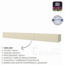 Ver imagem 7 de Home para TV Ripado com LED Nobre Clean 230 Naturale Off White - Gelius